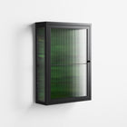 Wottosque Green - Wall Cabinet - Craig Watkins - Antracite - Reeded glass