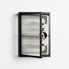 Barbed Bloom - Wall Cabinet - Daphna Sebbane - Antracite - Reeded glass