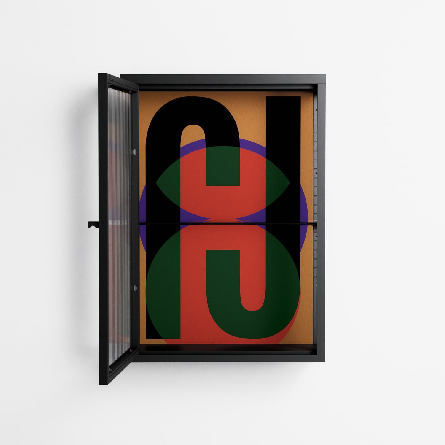 JJ - Wall Cabinet - Oluwasheyi Adebayo - Antracite - Reeded glass