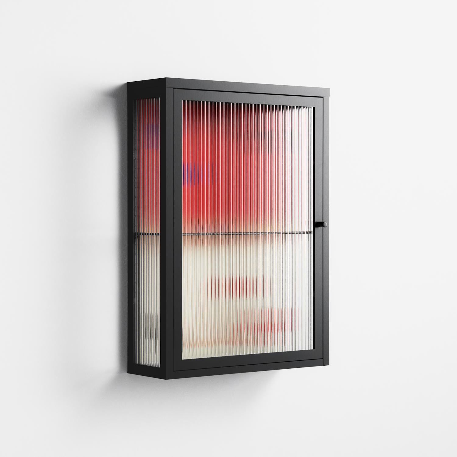Parallel Mirage - Wall Cabinet - Oluwasheyi Adebayo - Antracite - Reeded glass