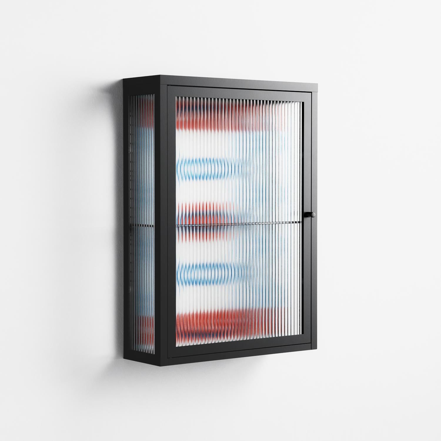 Velvet Dusk - Wall Cabinet - Oluwasheyi Adebayo - Antracite - Reeded glass