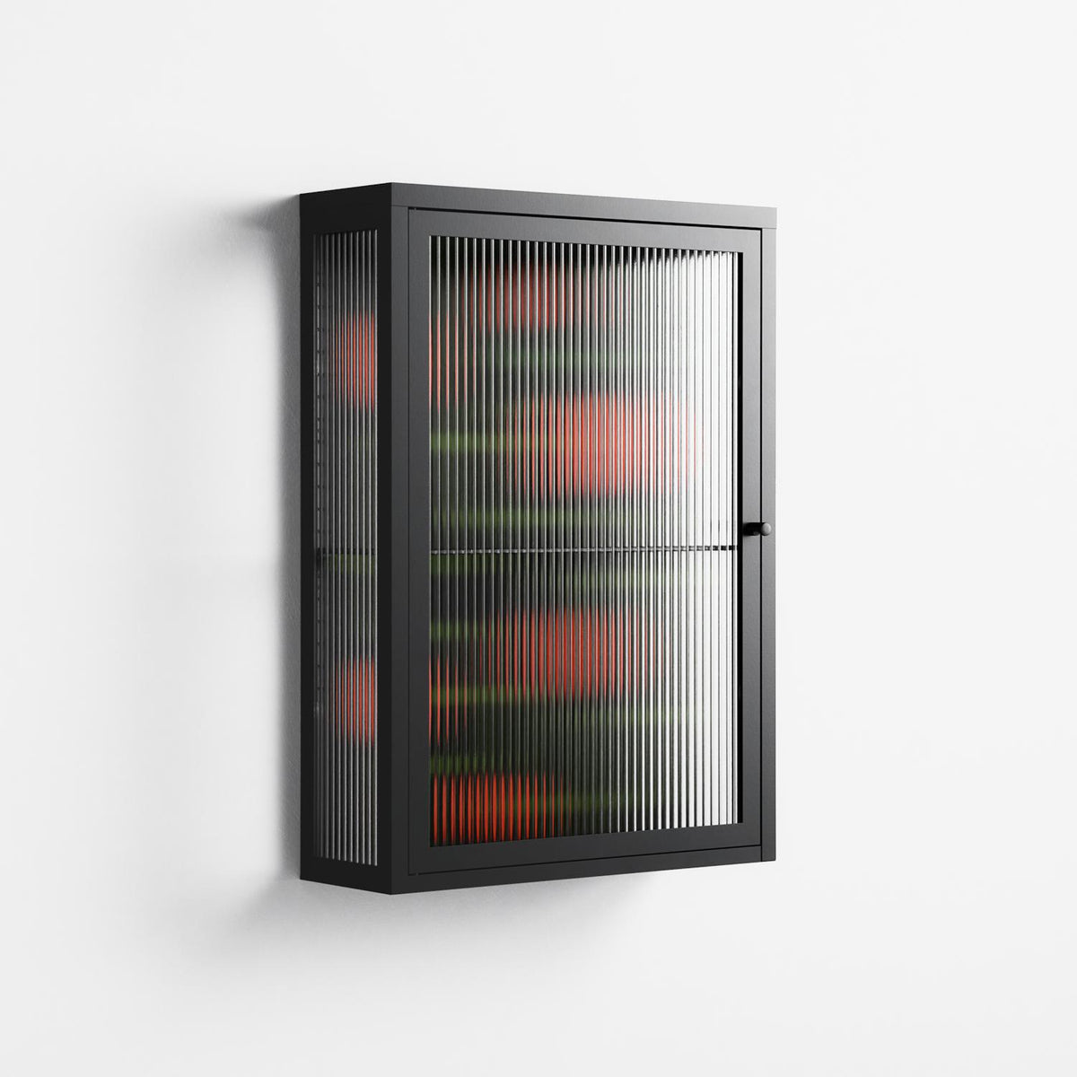 Floral Pipes - Wall Cabinet - Kristin Eriksson - Antracite - Reeded glass