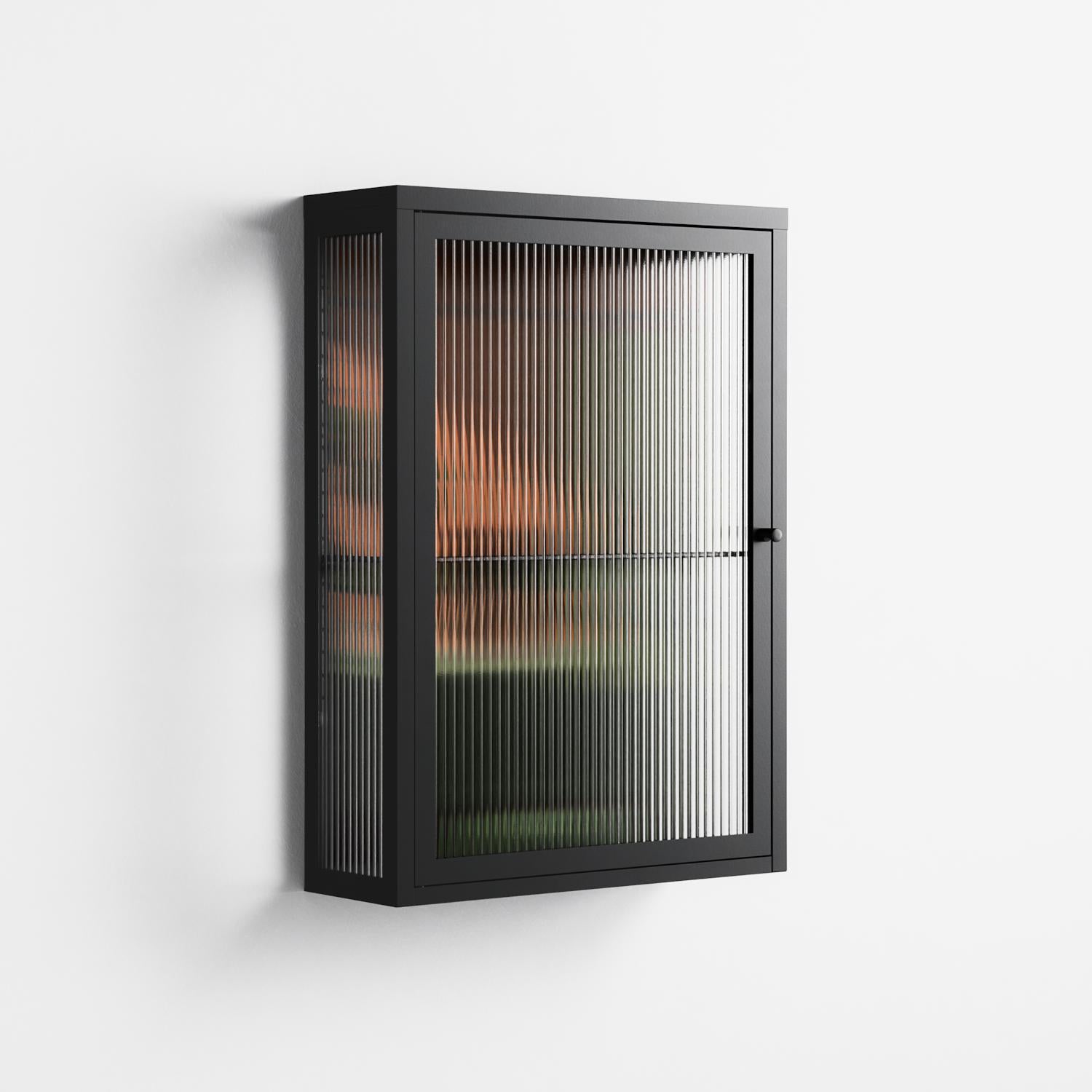 Bad Omen - Wall Cabinet - Kristin Eriksson - Antracite - Reeded glass