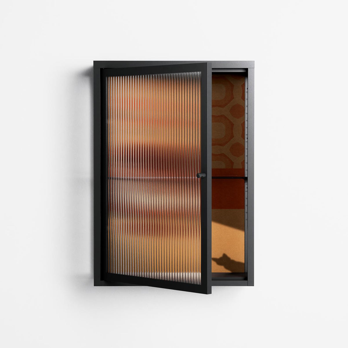 Women In Ballchair - Wall Cabinet - Kristin Eriksson - Antracite - Reeded glass