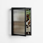 As The Rain Falls - Wall Cabinet - Sophie Goudman-Peachey - Antracite - Reeded glass