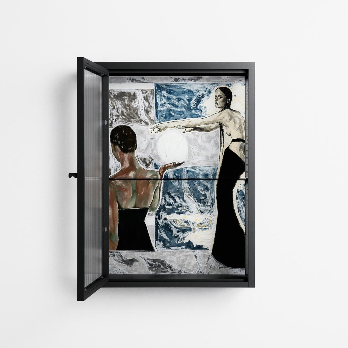 Balance - Wall Cabinet - Sophie Goudman-Peachey - Antracite - Reeded glass