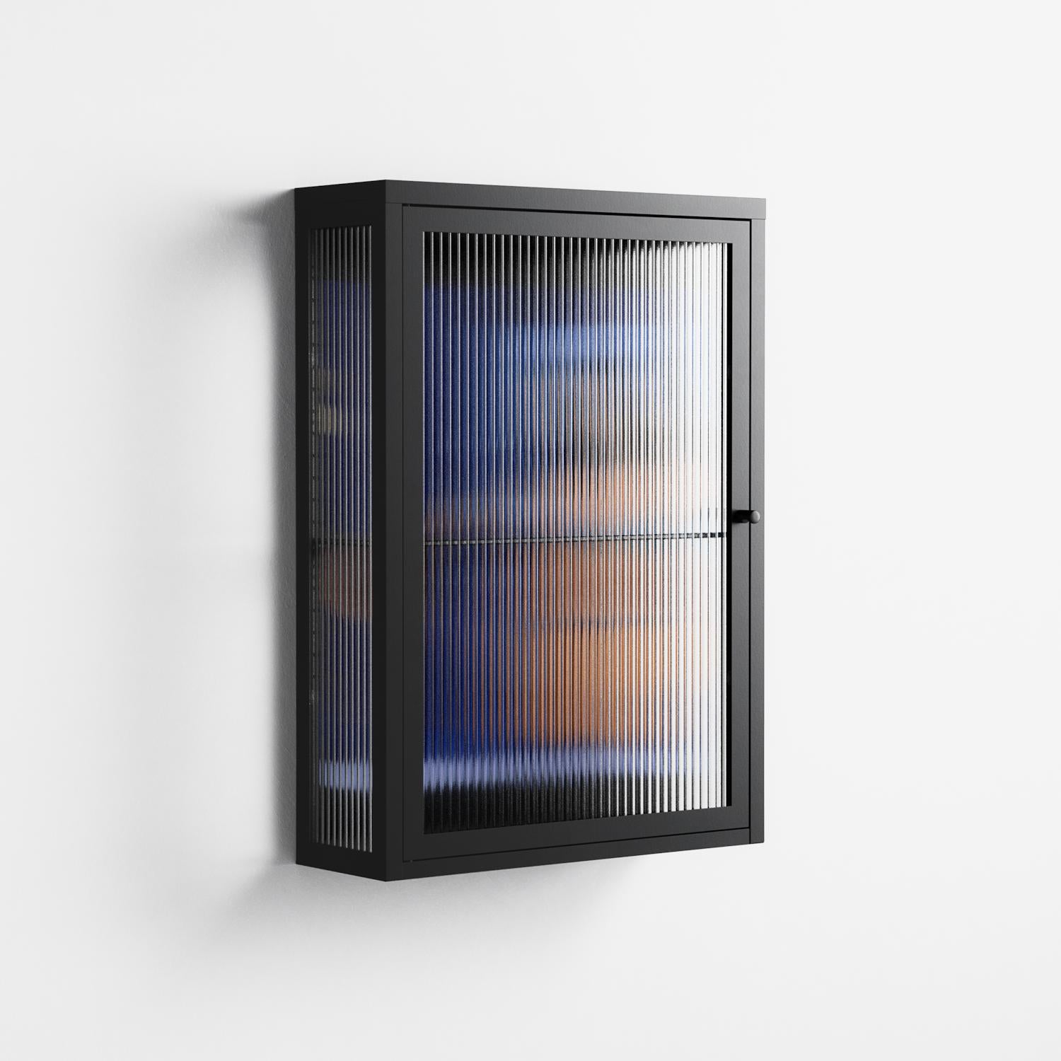 Blue Velvet - Wall Cabinet - Sophie Goudman-Peachey - Antracite - Reeded glass