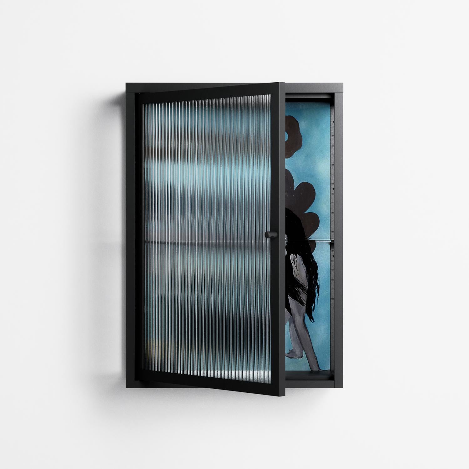 Day Dream - Wall Cabinet - Sophie Goudman-Peachey - Antracite - Reeded glass
