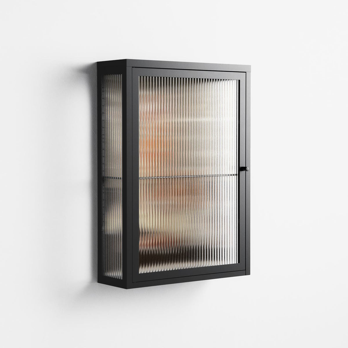 We Are Who We Are - Wall Cabinet - Sophie Goudman-Peachey - Antracite - Reeded glass