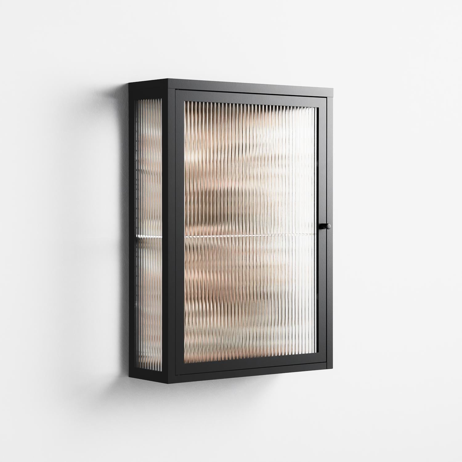 Delight Pink - Wall Cabinet - Diana Catchpole - Antracite - Reeded glass