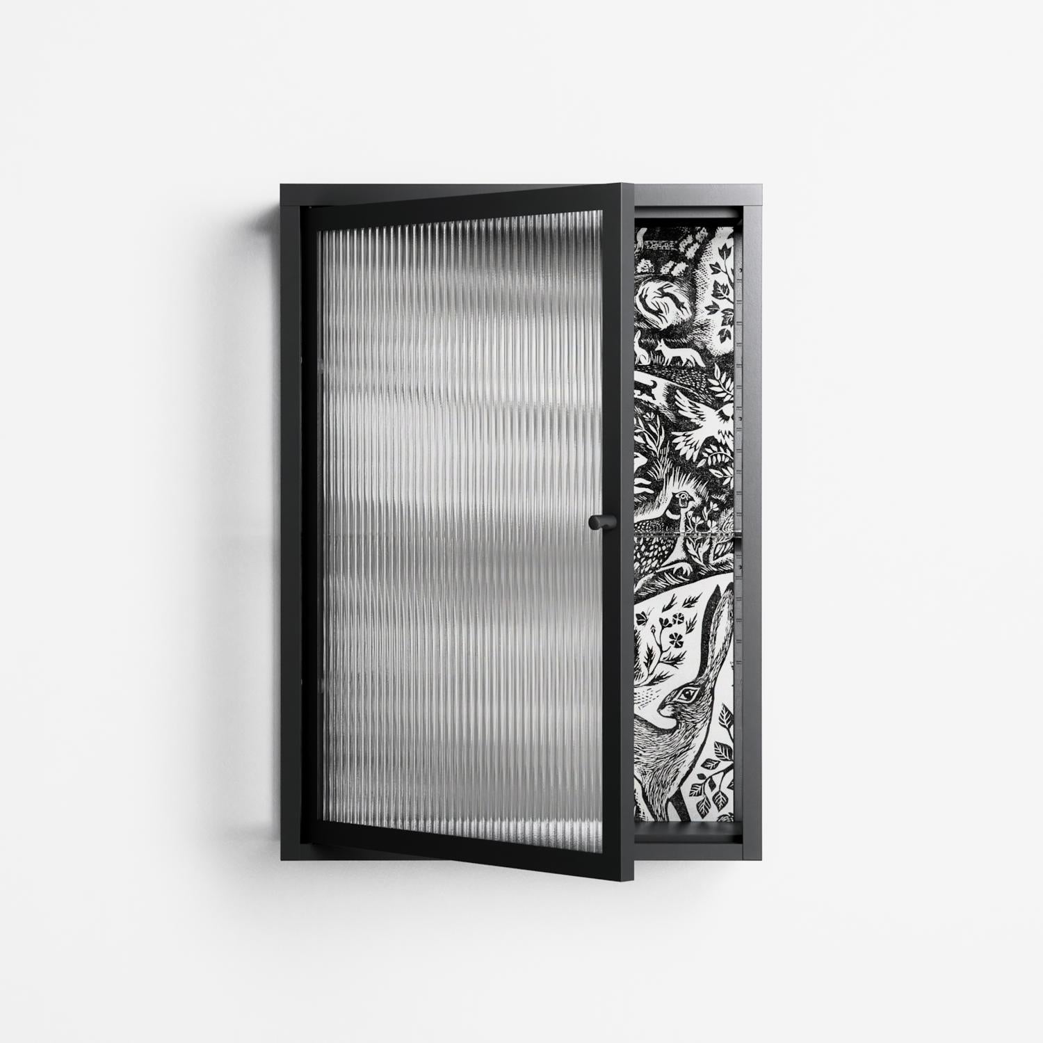 Flight Of Fancy - Wall Cabinet - Diana Catchpole - Antracite - Reeded glass