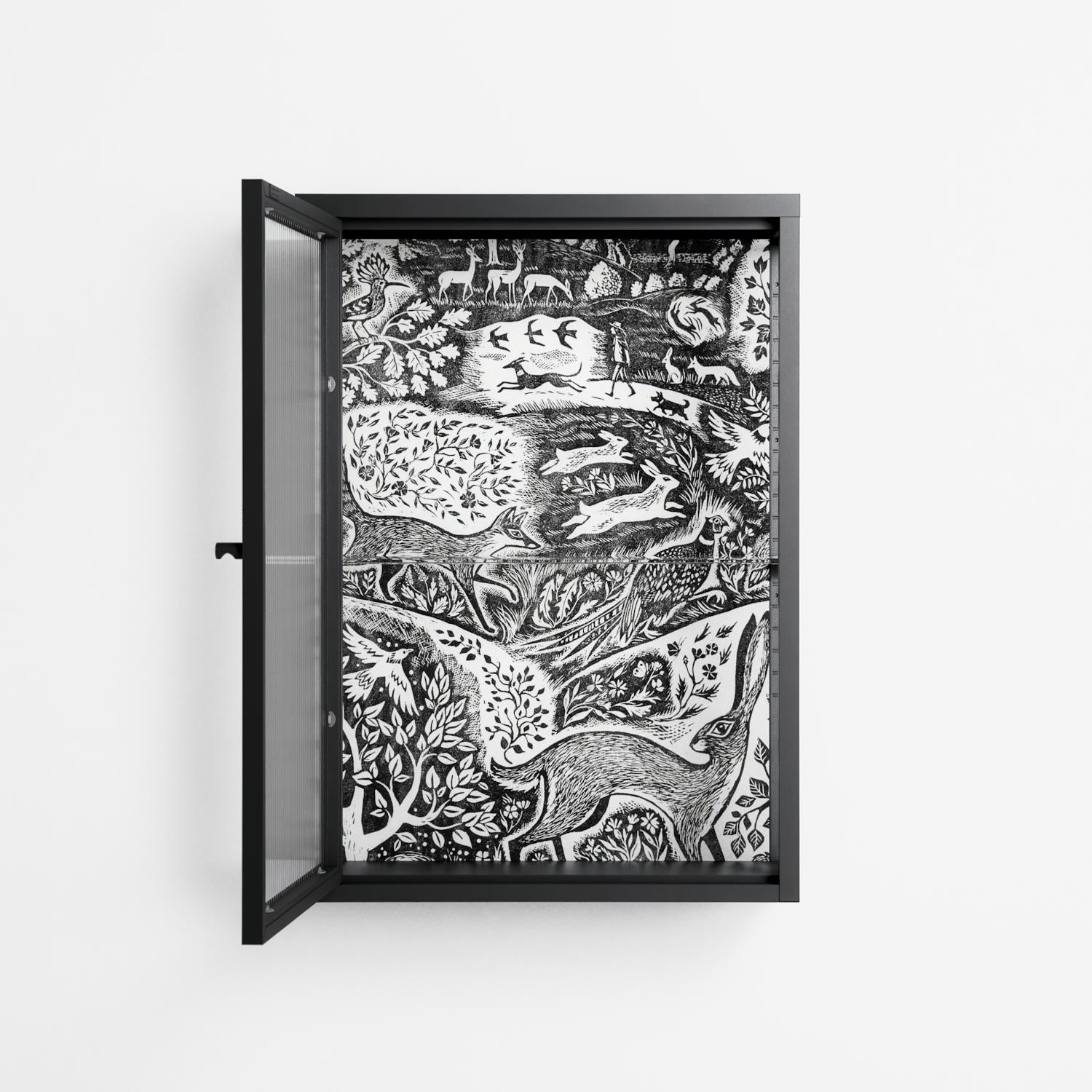 Flight Of Fancy - Wall Cabinet - Diana Catchpole - Antracite - Reeded glass