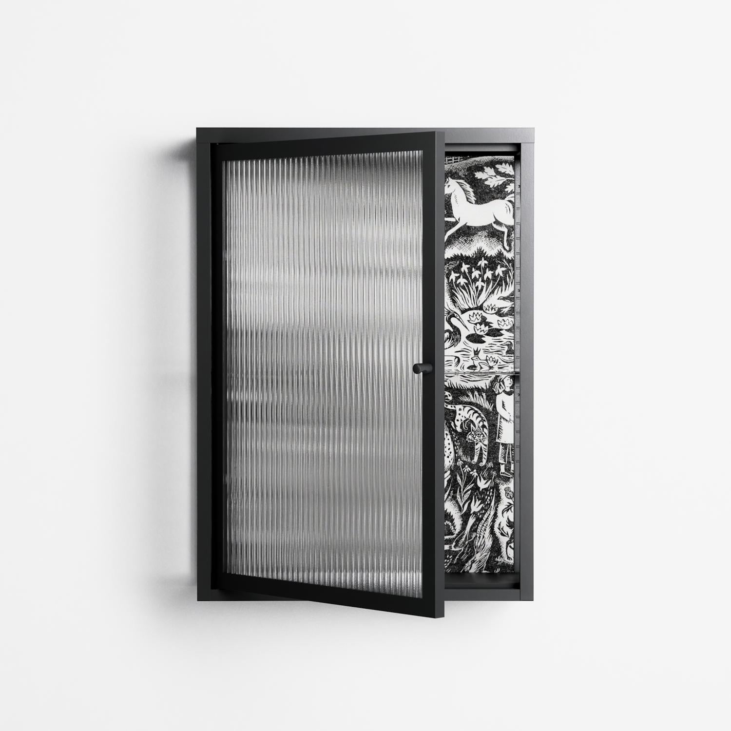 Flight Of Fancy 3 - Wall Cabinet - Diana Catchpole - Antracite - Reeded glass