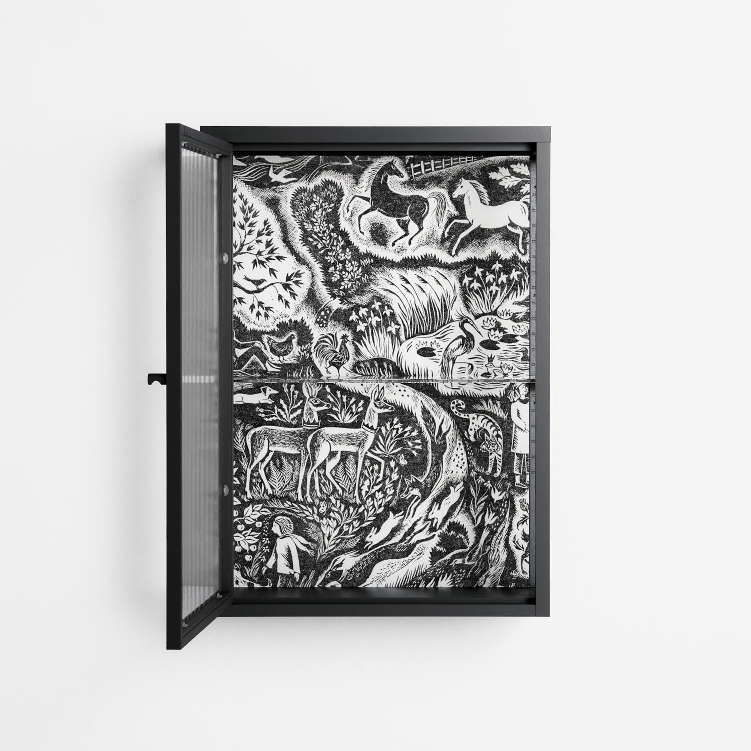 Flight Of Fancy 3 - Wall Cabinet - Diana Catchpole - Antracite - Reeded glass