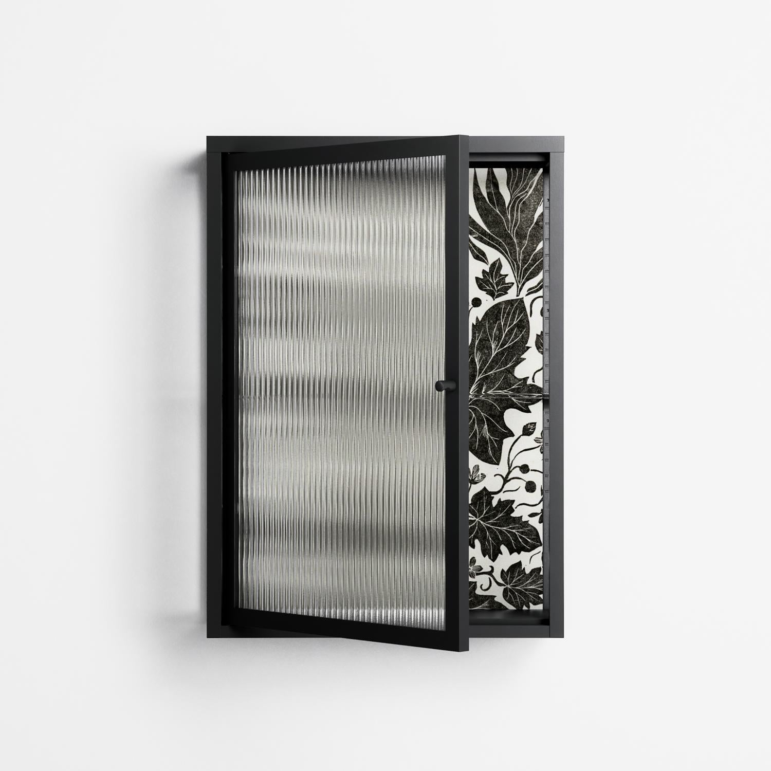 Ode to Summer 4 - Wall Cabinet - Diana Catchpole - Antracite - Reeded glass