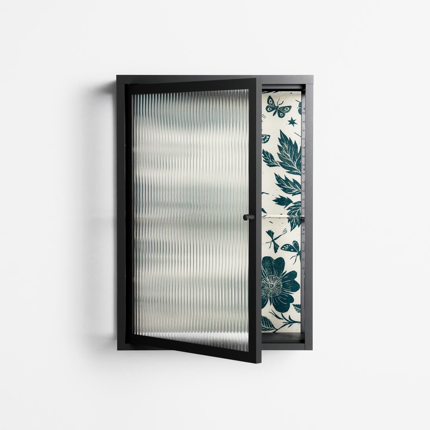 Ode to Summer 6 - Wall Cabinet - Diana Catchpole - Antracite - Reeded glass