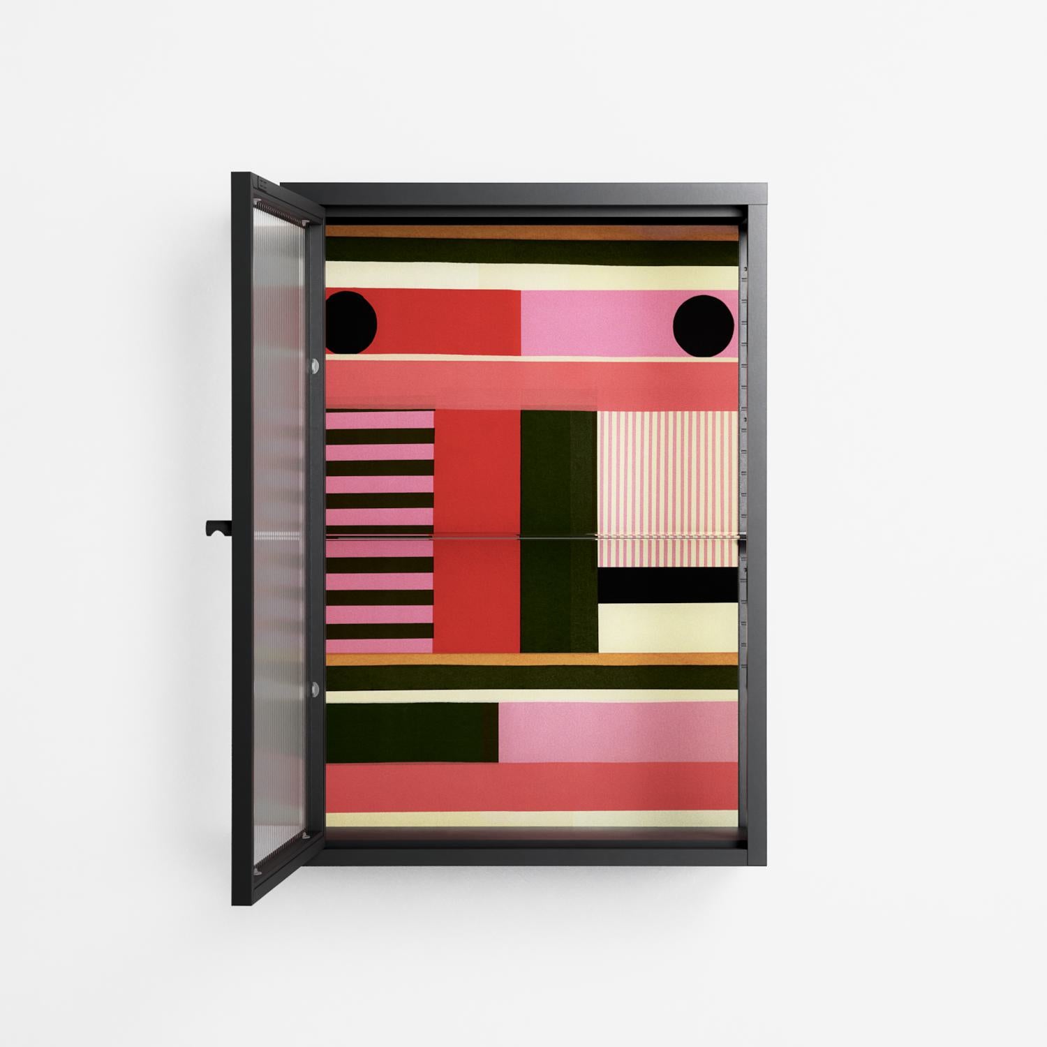 Harmonic - Wall Cabinet - Rikki Hewitt - Antracite - Reeded glass