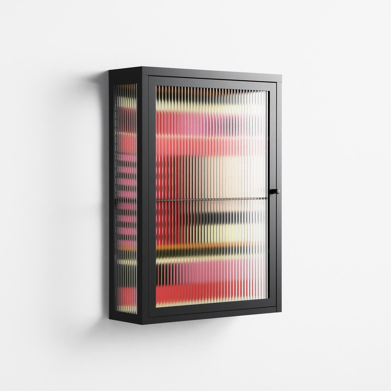 Harmonic - Wall Cabinet - Rikki Hewitt - Antracite - Reeded glass