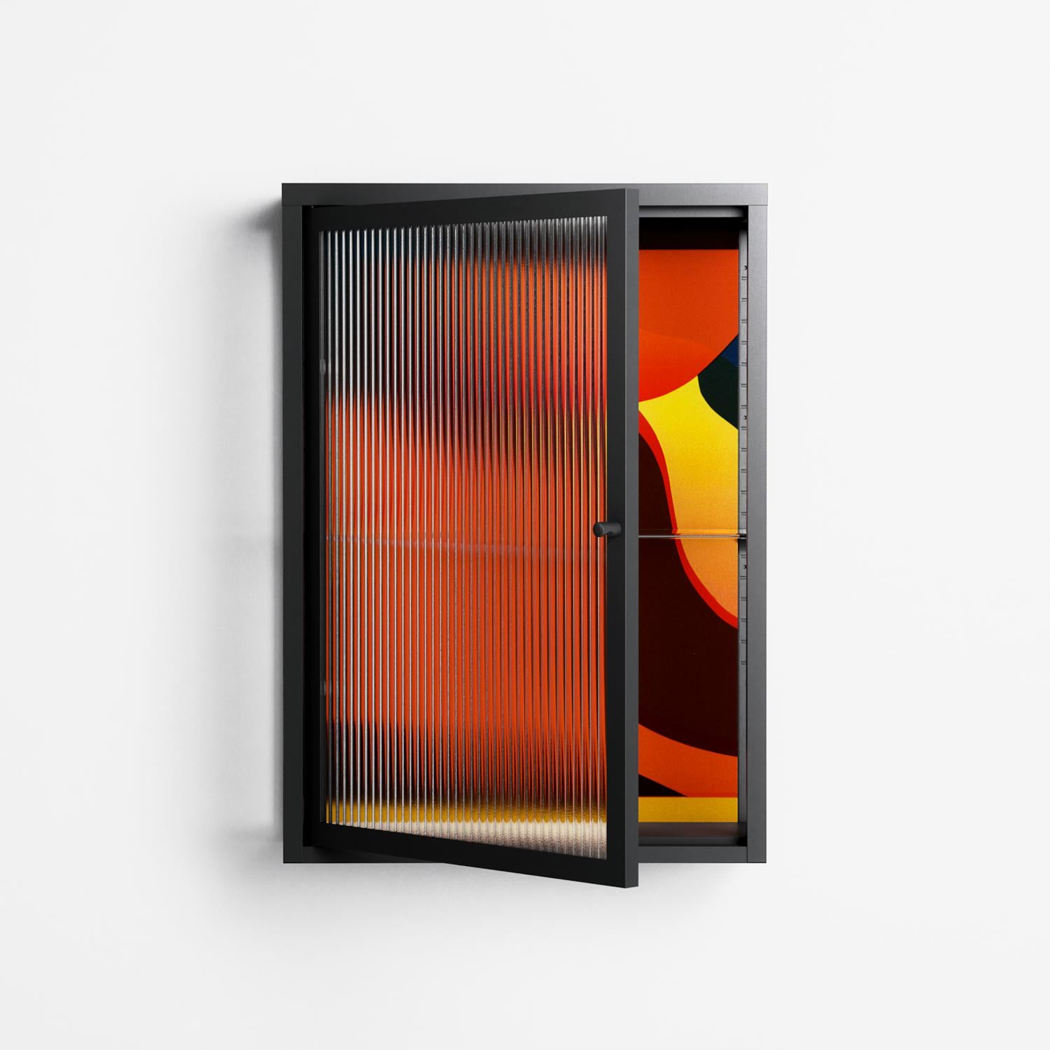Swift - Wall Cabinet - Rikki Hewitt - Antracite - Reeded glass