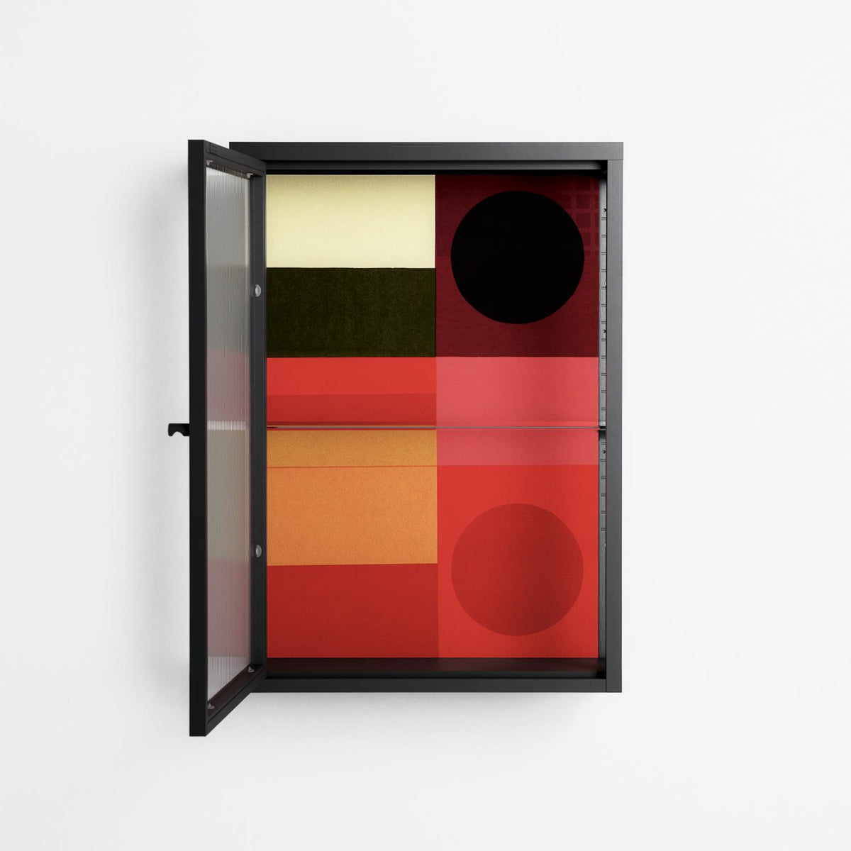 Turnstile - Wall Cabinet - Rikki Hewitt - Antracite - Reeded glass