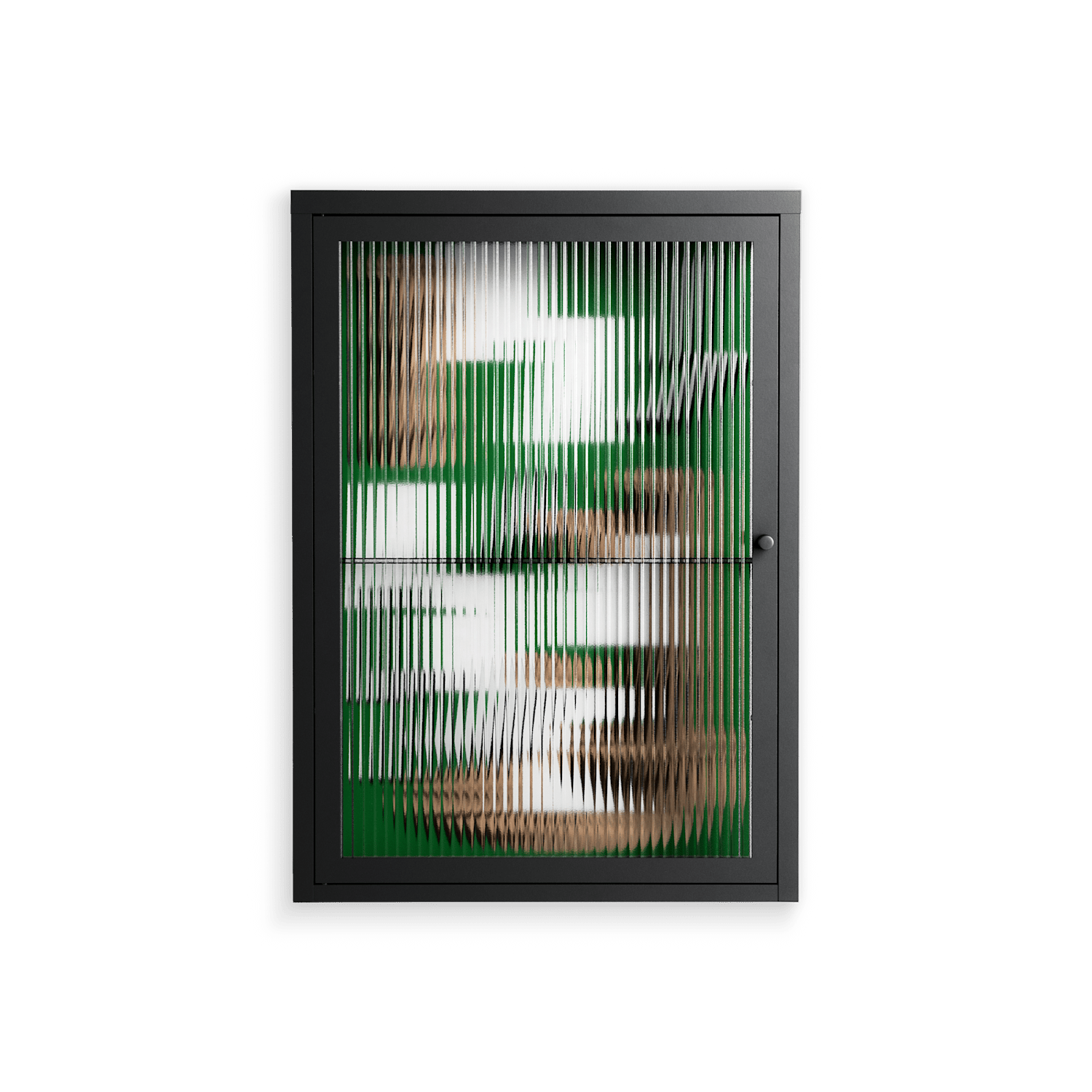 Paisaje - Wall Cabinet - Naia Escribano - Antracite - Reeded glass