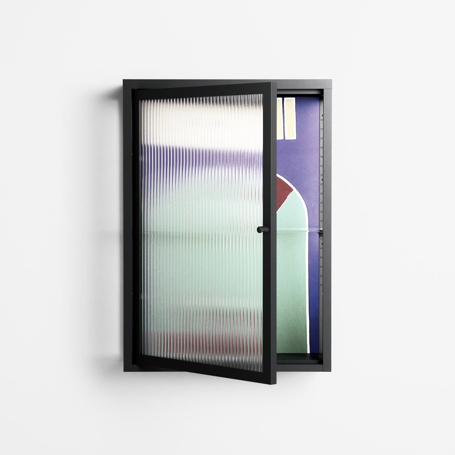 Negroni - Wall Cabinet - Mathilda Kienast - Antracite - Reeded glass