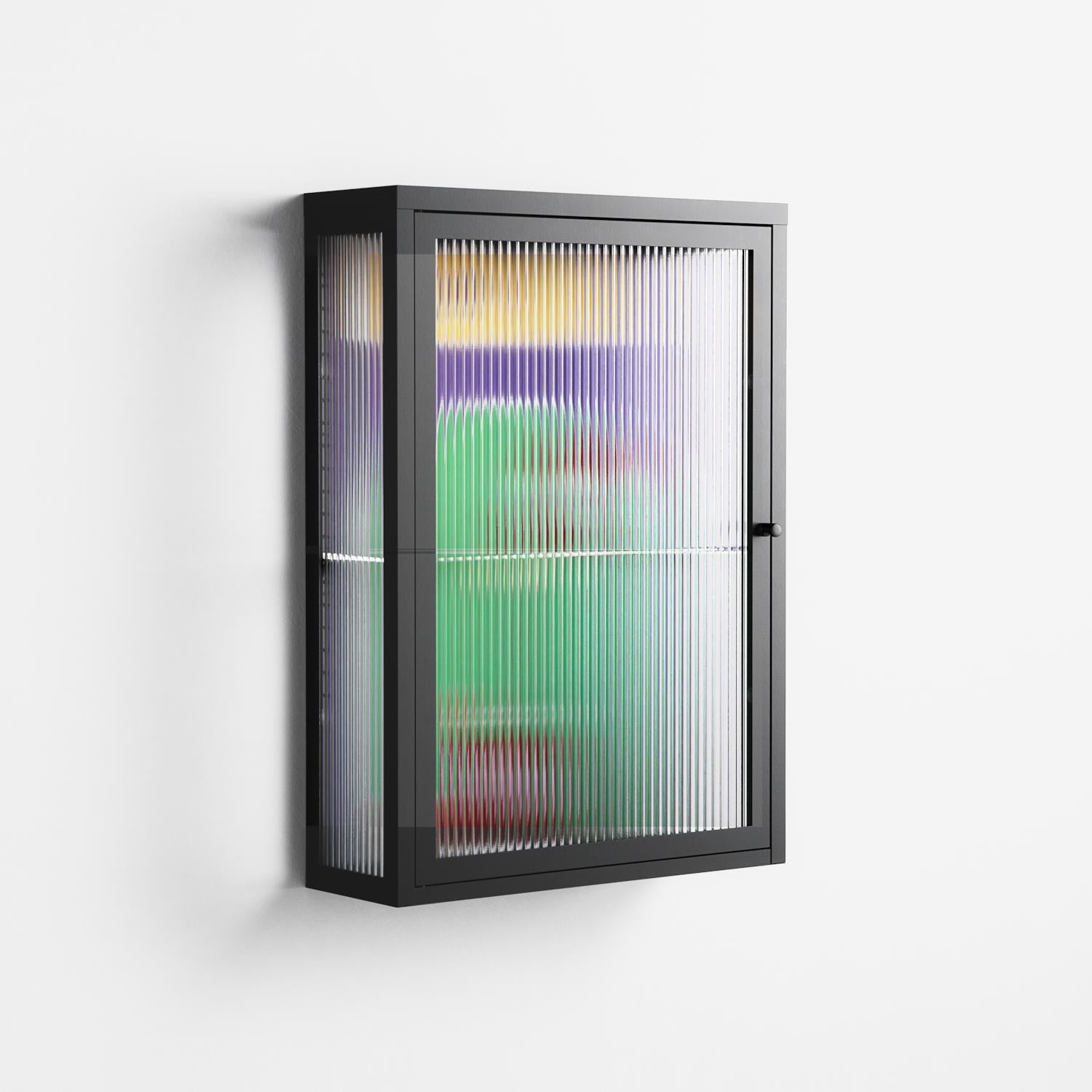Negroni - Wall Cabinet - Mathilda Kienast - Antracite - Reeded glass