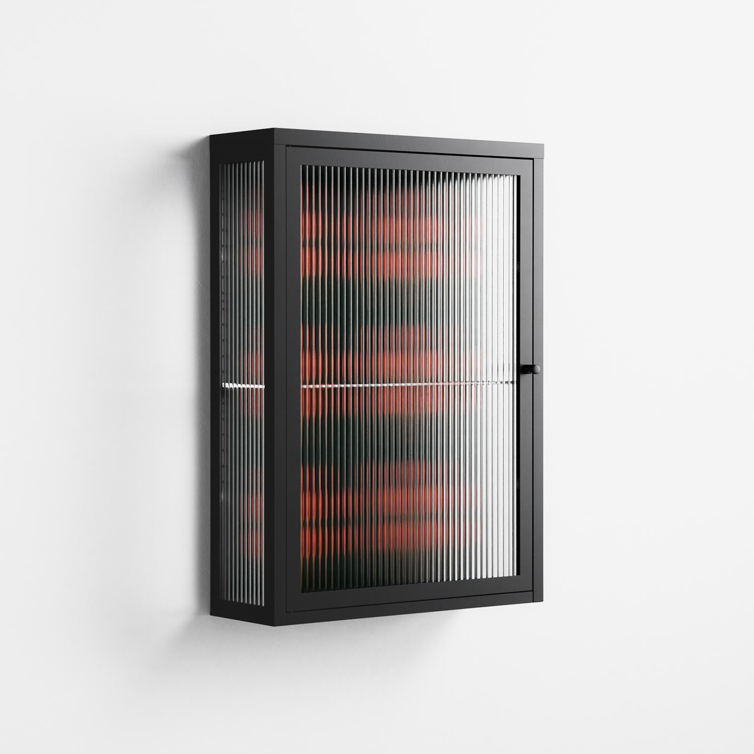 Berry Branch - Wall Cabinet - Ethan Fender - Antracite - Reeded glass