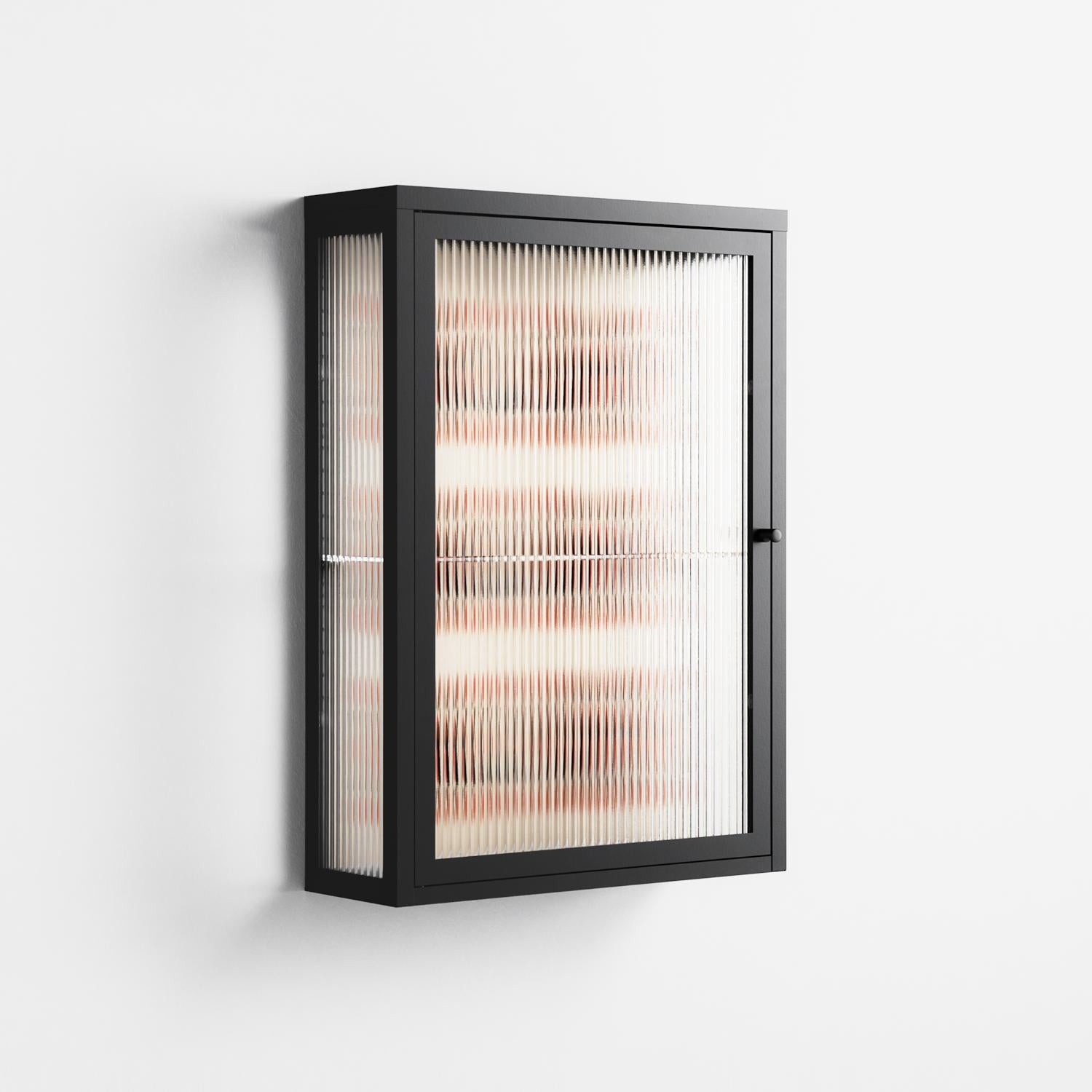 Crow Del Sol - Wall Cabinet - Ethan Fender - Antracite - Reeded glass