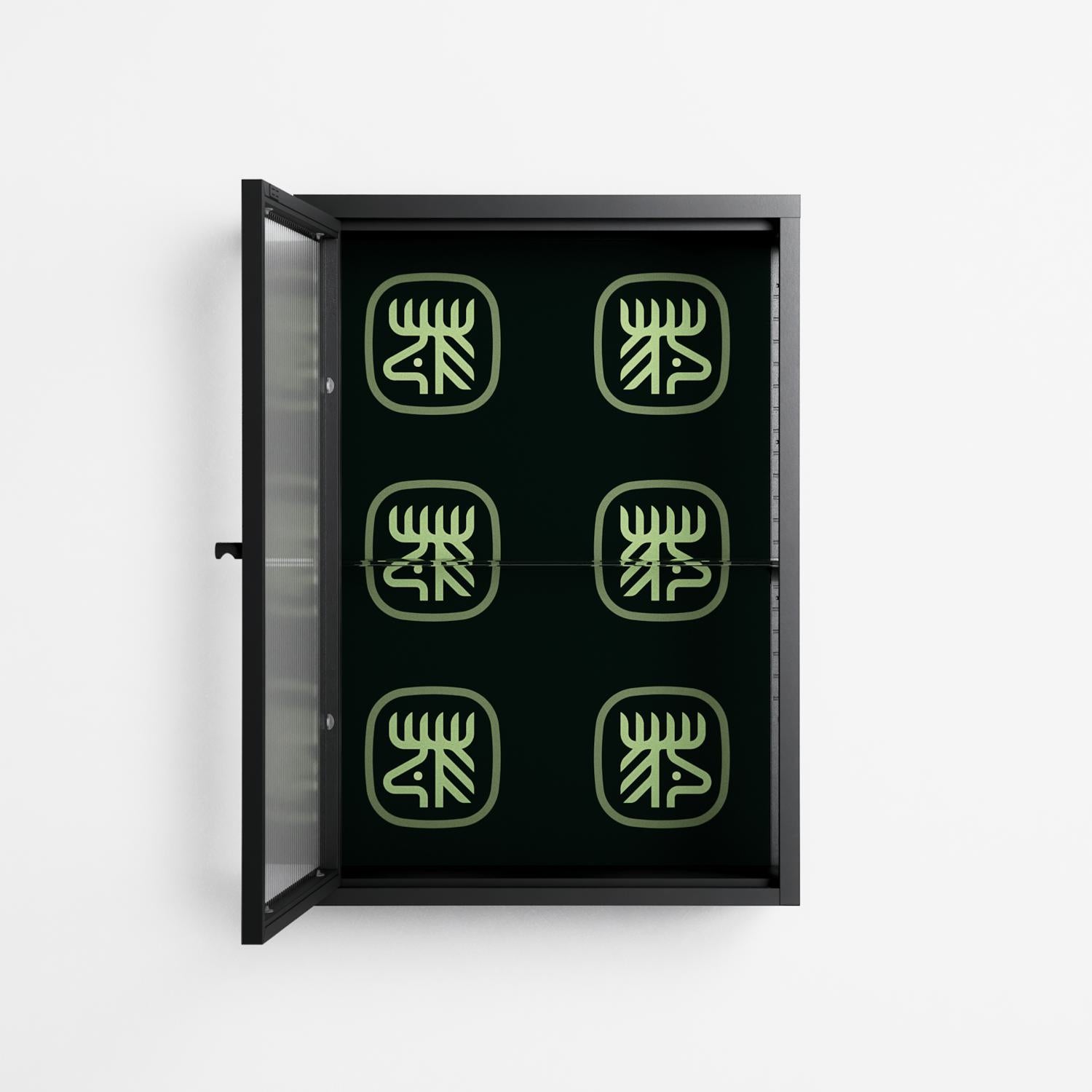 Evergreen Stag - Wall Cabinet - Ethan Fender - Antracite - Reeded glass