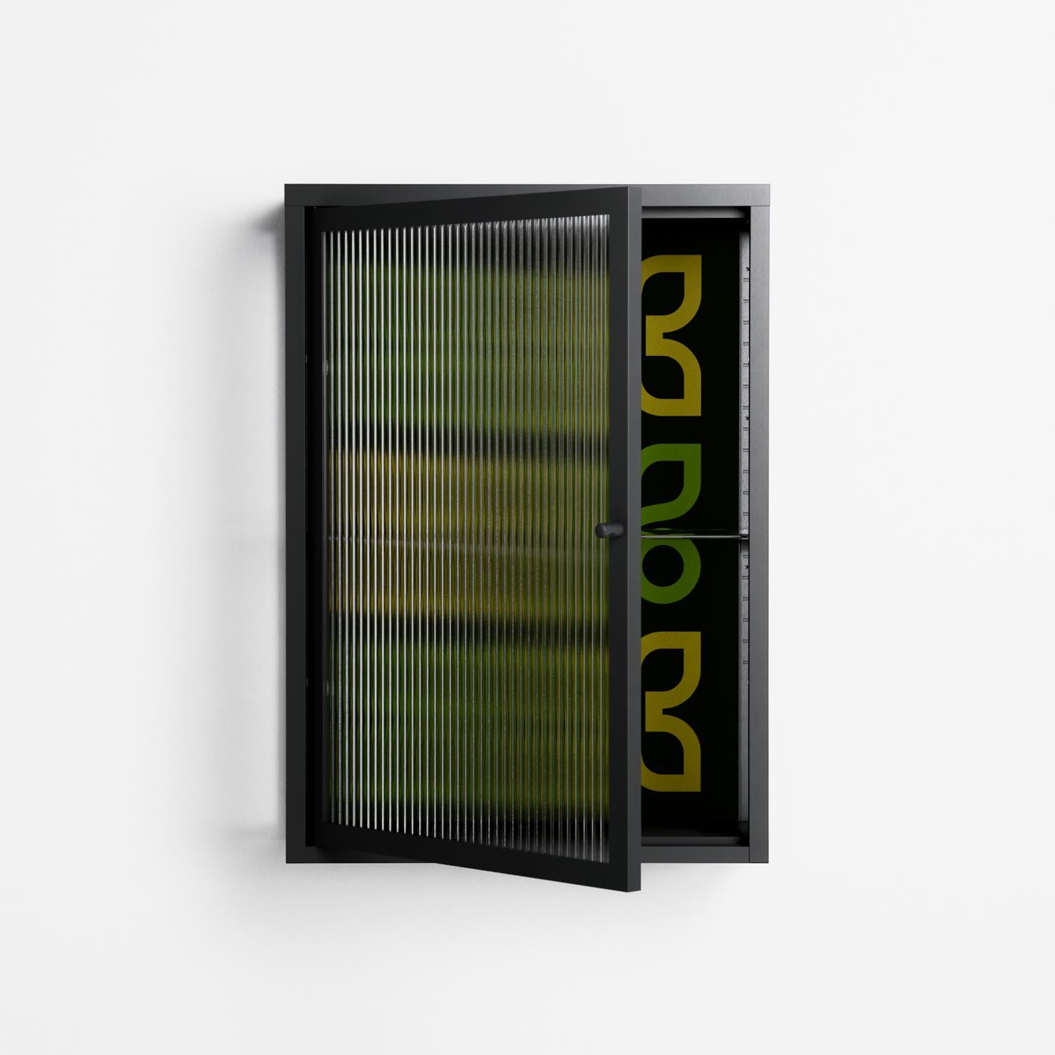 Ultra Bloom - Wall Cabinet - Ethan Fender - Antracite - Reeded glass