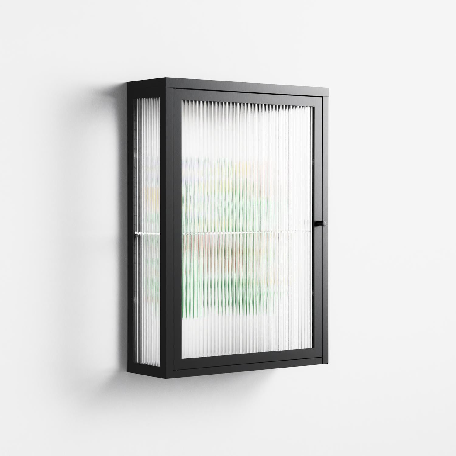 Bouquets - Wall Cabinet - Lydia Greaves - Antracite - Reeded glass