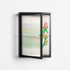 Bouquets Cream - Wall Cabinet - Lydia Greaves - Antracite - Reeded glass