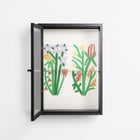 Bouquets Cream - Wall Cabinet - Lydia Greaves - Antracite - Reeded glass