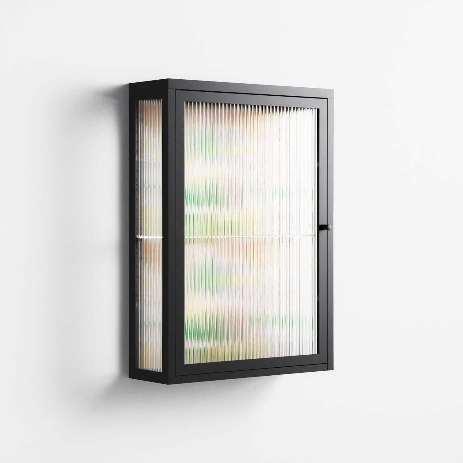 Shapes Cream - Wall Cabinet - Lydia Greaves - Antracite - Reeded glass