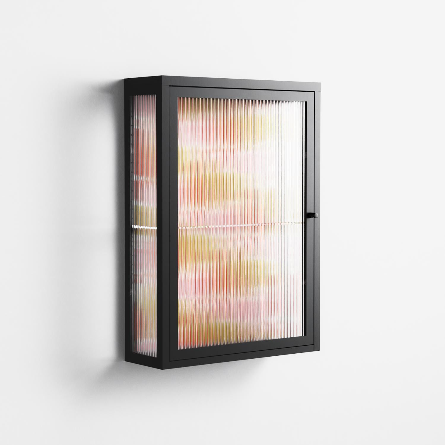 Cats - Wall Cabinet - Lydia Greaves - Antracite - Reeded glass