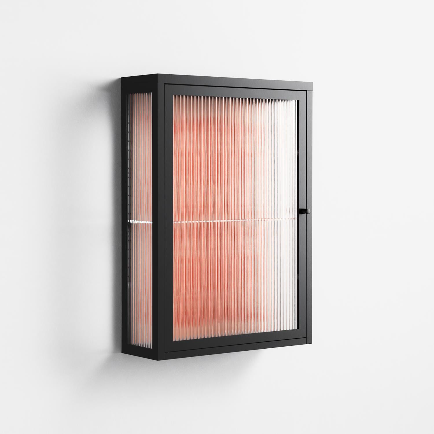 Lobsters - Wall Cabinet - Lydia Greaves - Antracite - Reeded glass