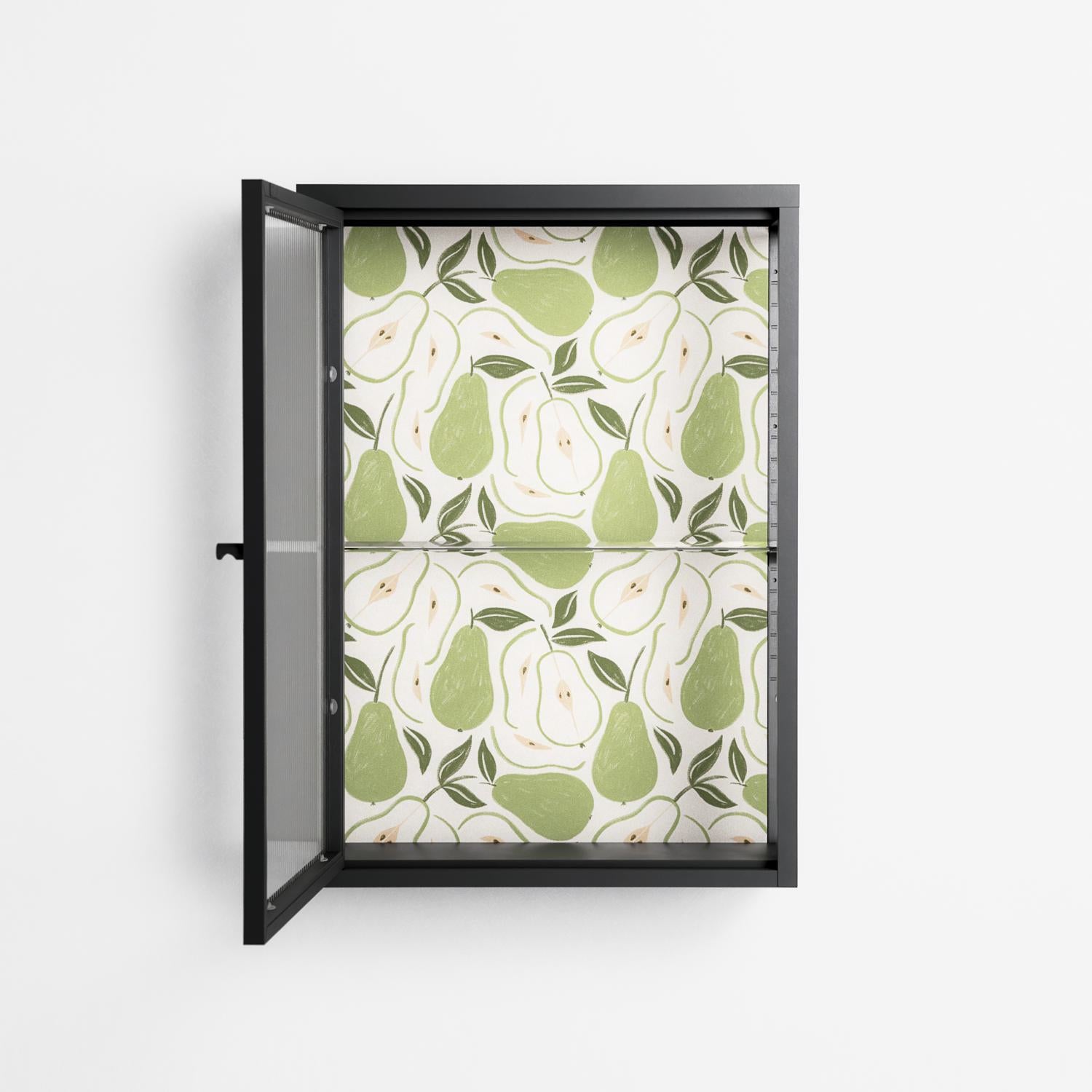 Pears - Wall Cabinet - Lydia Greaves - Antracite - Reeded glass