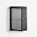Rectangle In Rectangle - Wall Cabinet - Guido De Boer - Antracite - Reeded glass