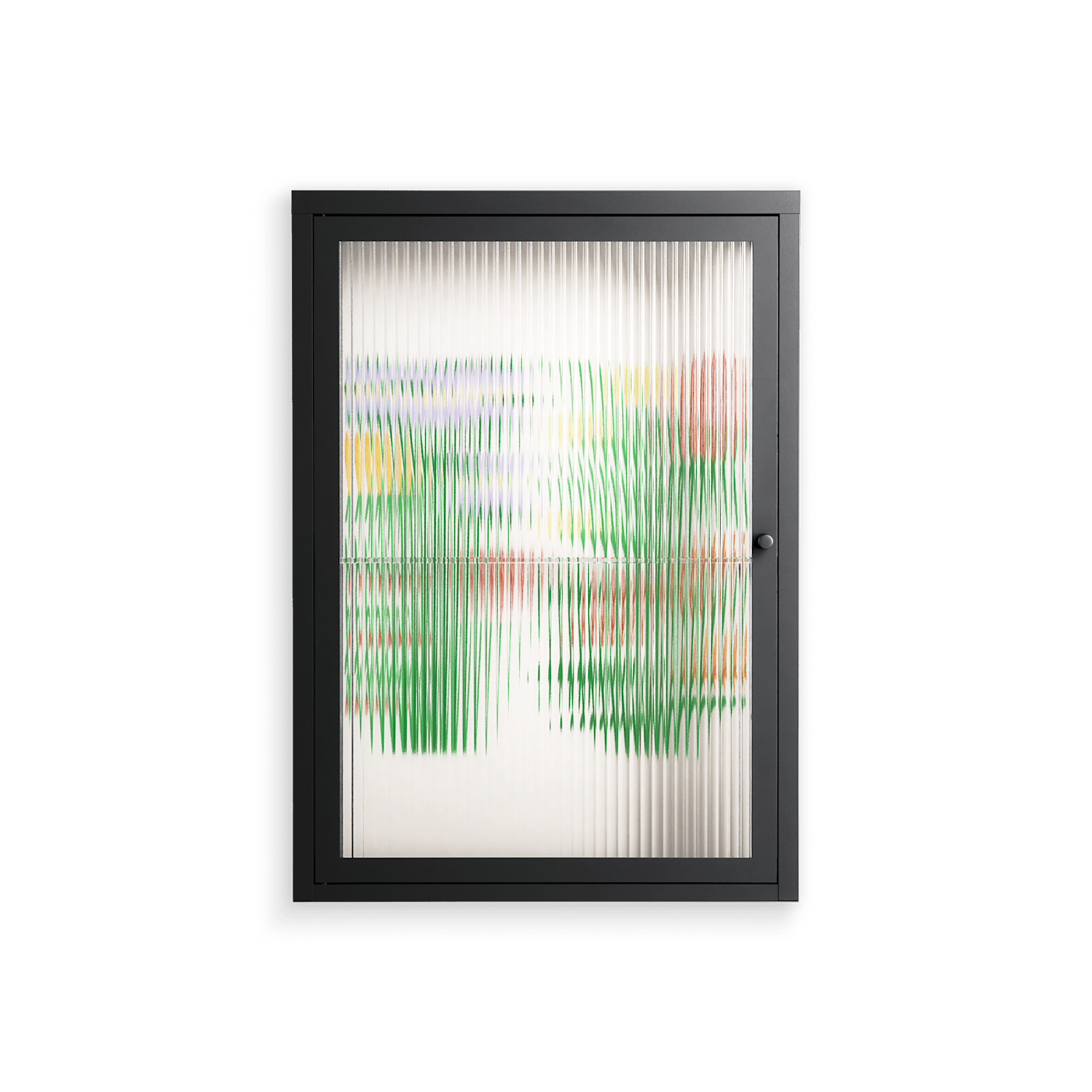 Bouquets Cream - Wall Cabinet - Lydia Greaves - Antracite - Reeded glass