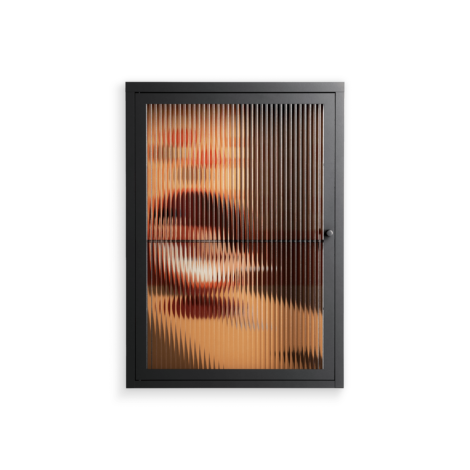 Women In Ballchair - Wall Cabinet - Kristin Eriksson - Antracite - Reeded glass
