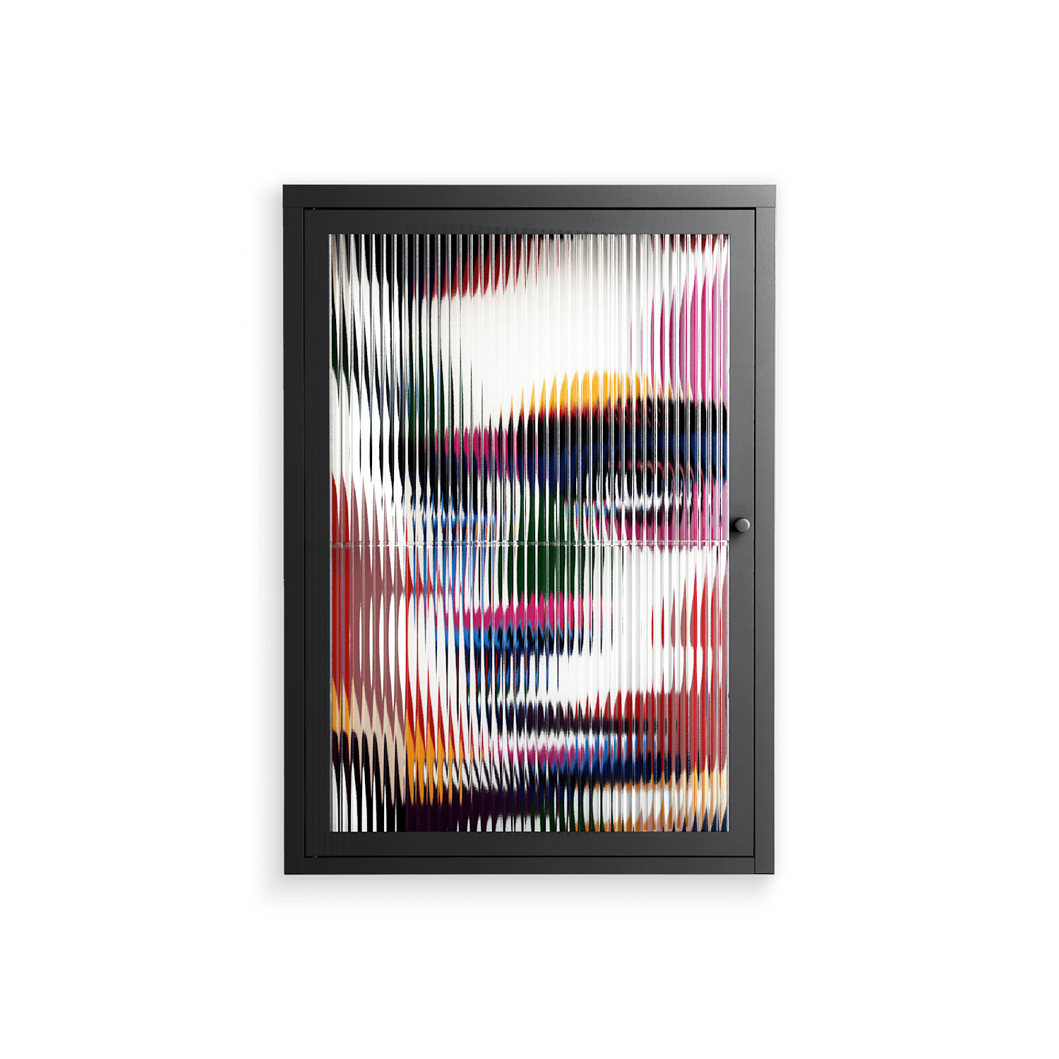 Fragments Of A Painted Souls - Wall Cabinet - Mathilda Kienast - Antracite - Reeded glass