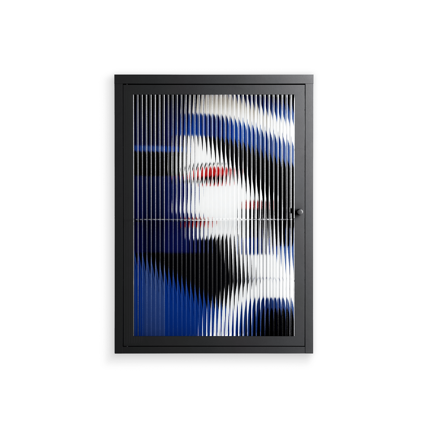 Beyond The Veil Of Consciousness - Wall Cabinet - Mathilda Kienast - Antracite - Reeded glass