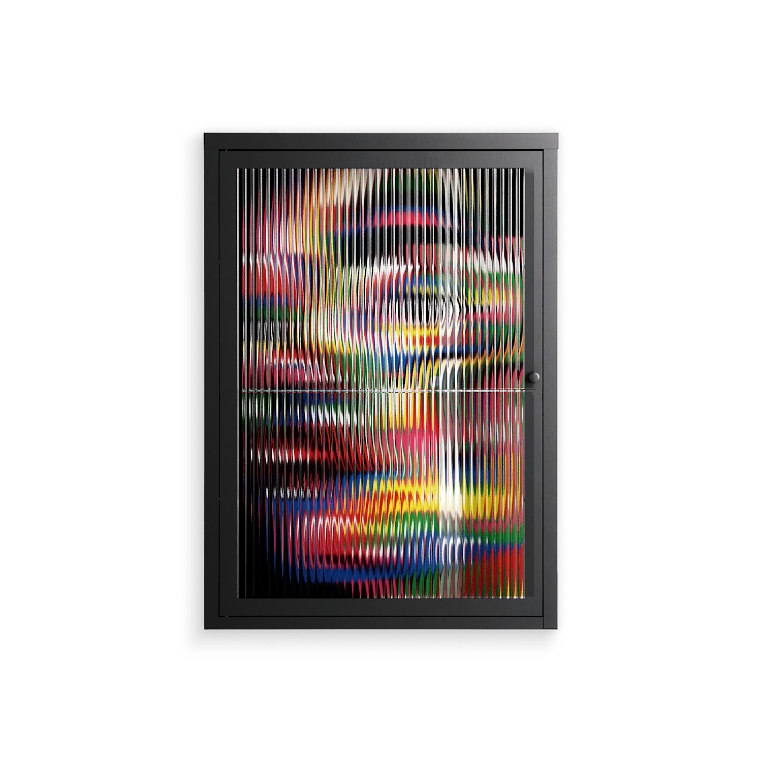 Orbiting Around Herself - Wall Cabinet - Mathilda Kienast - Antracite - Reeded glass