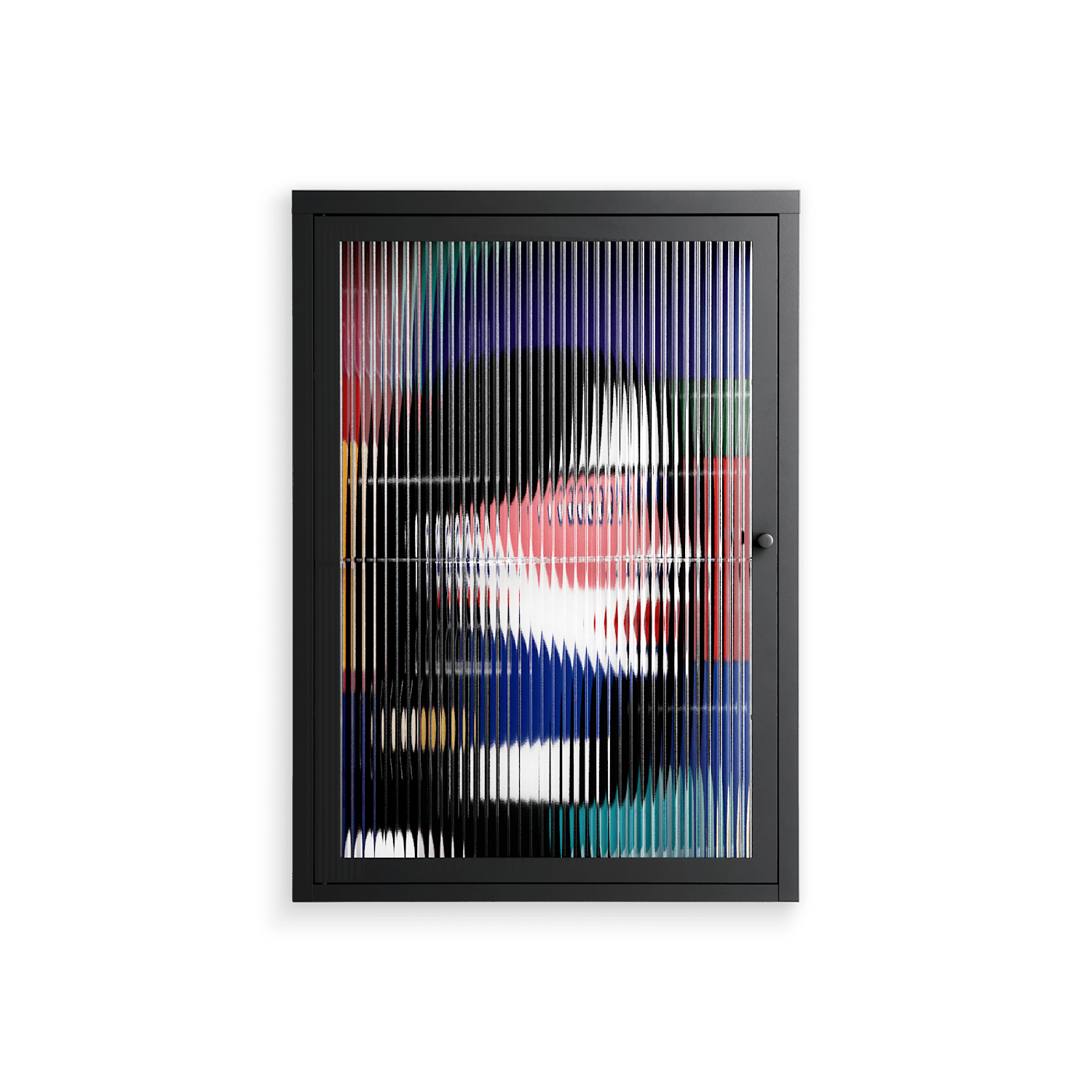 Chained To Perception - Wall Cabinet - Mathilda Kienast - Antracite - Reeded glass