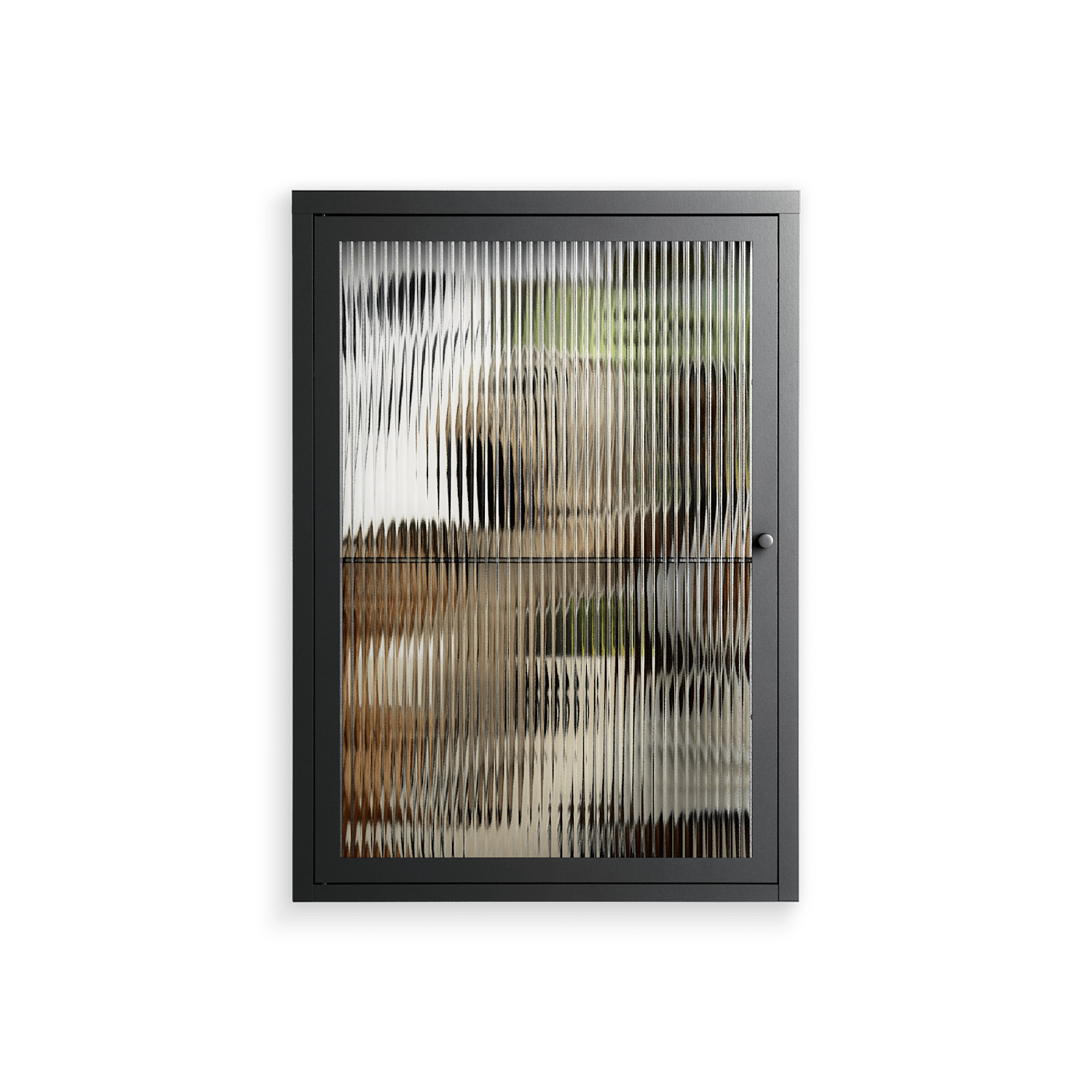 As The Rain Falls - Wall Cabinet - Sophie Goudman-Peachey - Antracite - Reeded glass