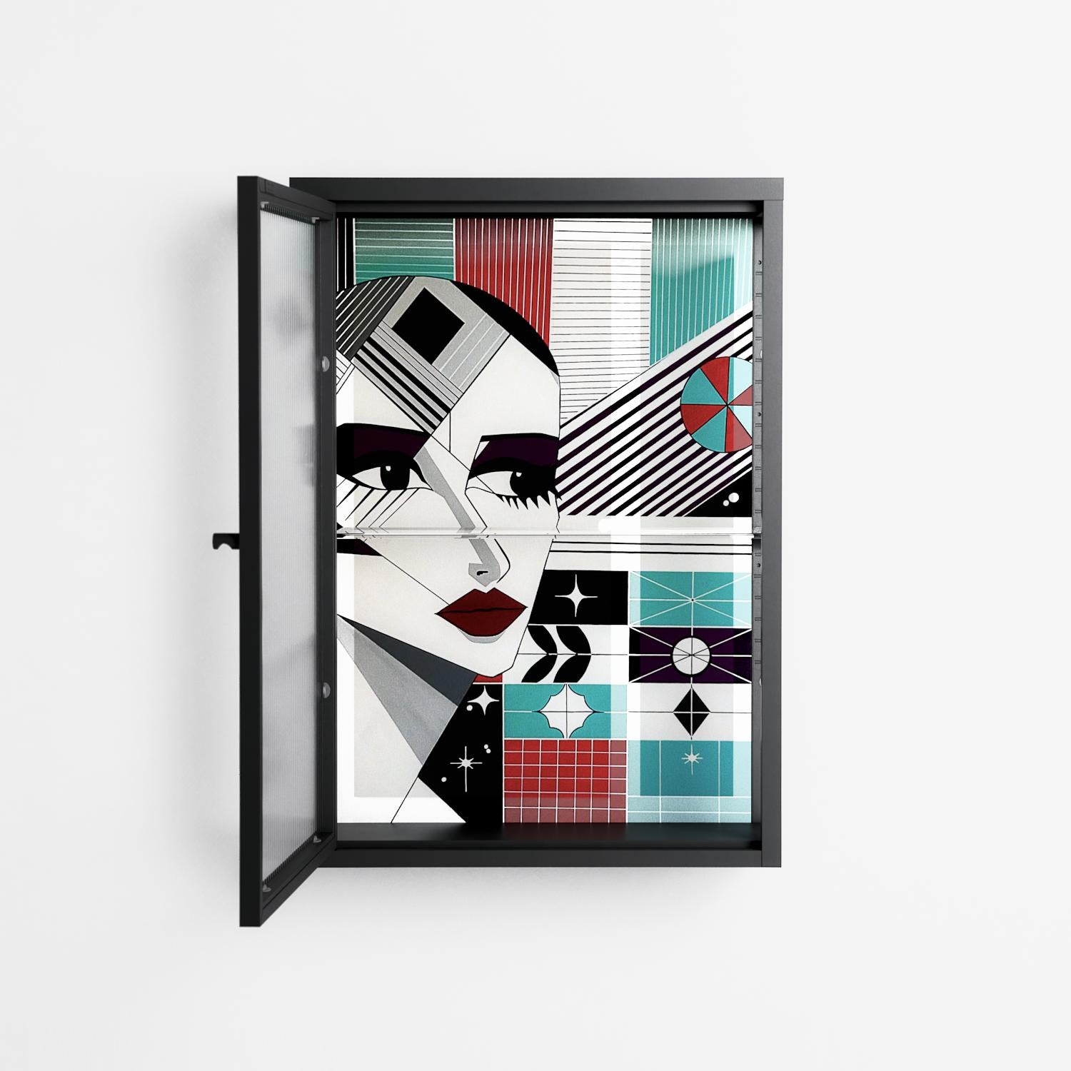 The Dessolution - Wall Cabinet - Mathilda Kienast - Antracite - Reeded glass