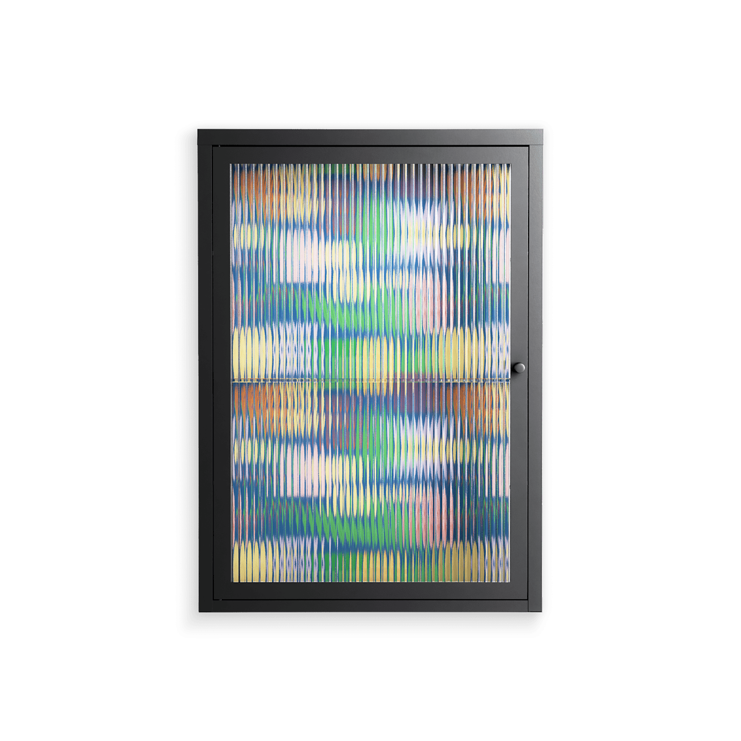 Shapes Blue - Wall Cabinet - Lydia Greaves - Antracite - Reeded glass