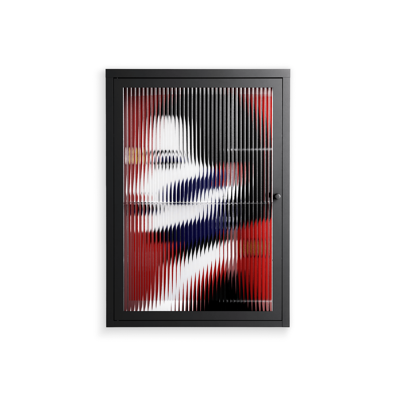 Unseen In Plain Sight - Wall Cabinet - Mathilda Kienast - Antracite - Reeded glass