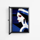 Beyond The Veil Of Consciousness - Wall Cabinet - Mathilda Kienast - Antracite - Reeded glass